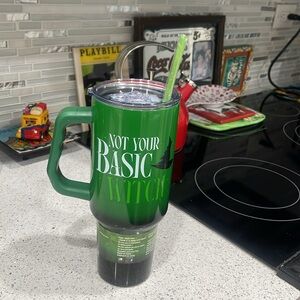 Universal & Silver Buffalo Wicked "Not Your Badic Witch" Green and Black Tumbler